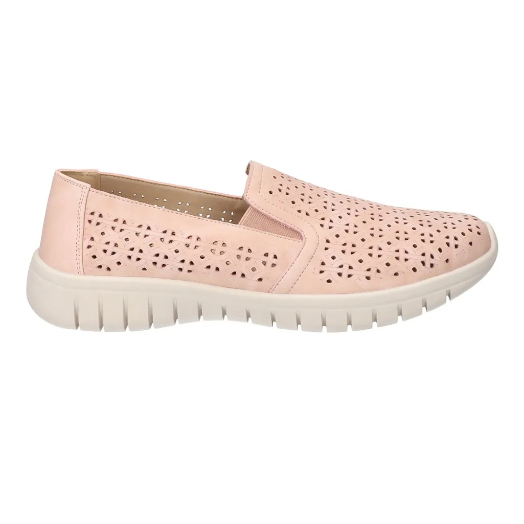 Easy Street Women's Mosaic Slip-Resistant Sneakers- Blush Pink- Size 8.5 - Image 2