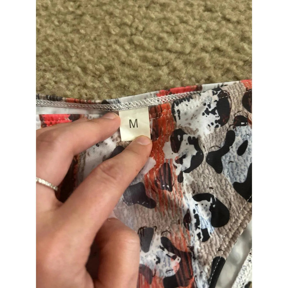 Bikini bottom size medium cute beach cd19 Red - Image 3