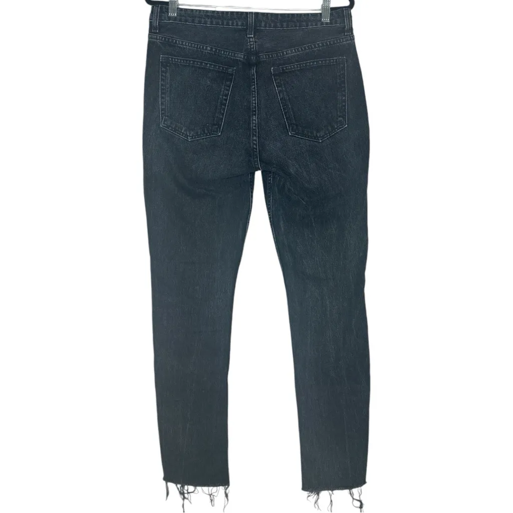 Reformation Denim Jeans Button Fly Washed Black Size 31 - Image 8