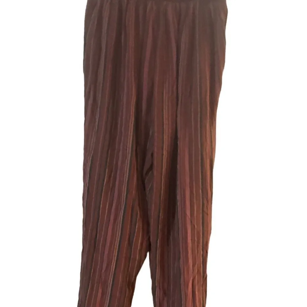 American Eagle brown/grays striped pants side pockets size small petite - Image 4