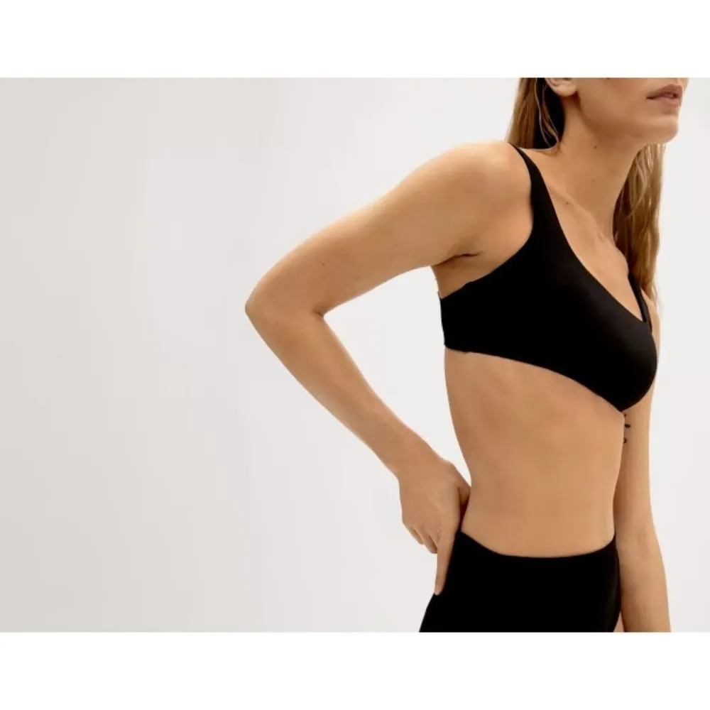 Everlane The Square-Neck Bikini Top Removable Pads Adjustable Black XL - Image 3