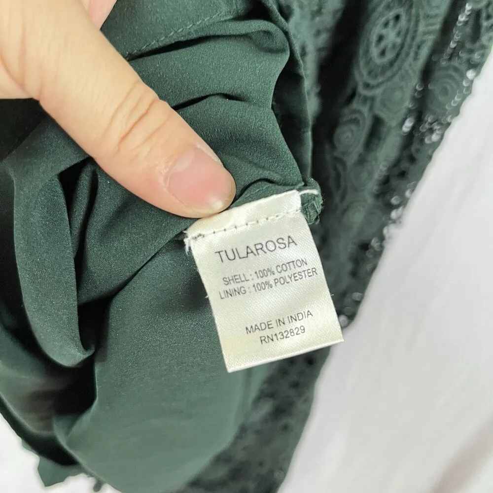 Tularosa Clayton Tunic Dress in Hunter Green Mini Dress Sleeveless - Image 9