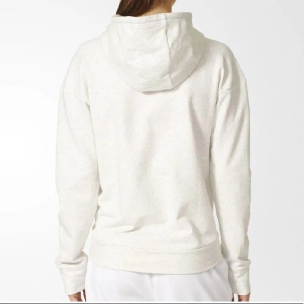 𝅺ADIDAS Melange Pullover Hoodie Oatmeal Small - Image 2