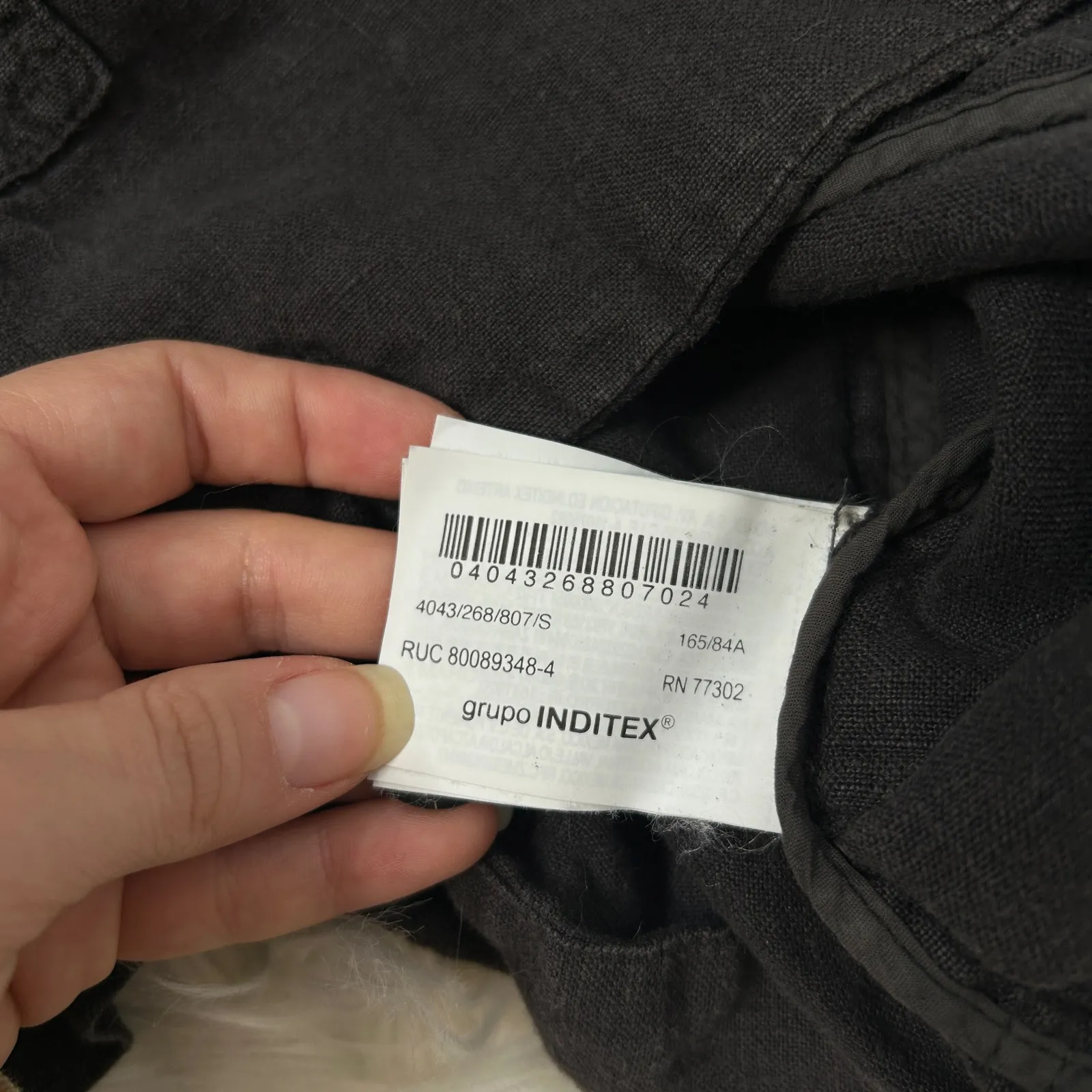 ZARA Linen Blazer Jacket Womens Small Oversized Shacket Soft Power Grey Relaxed - Image 10