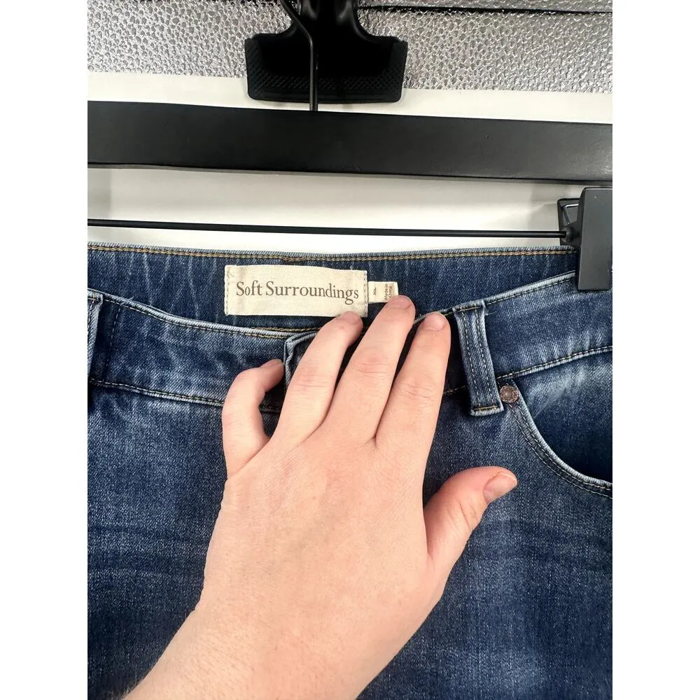 Soft Surrounding Medium Wash Straight Skinny Leg High Rise Jean Size XL - Image 2