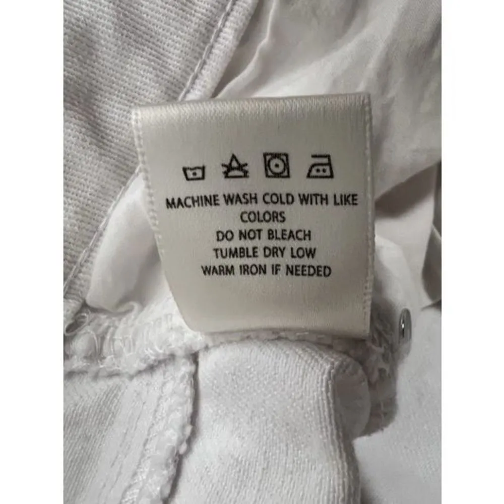 Francesca's Ellis Women's Frayed High Waist Cotton Denim Skirt White Siz… - Image 6