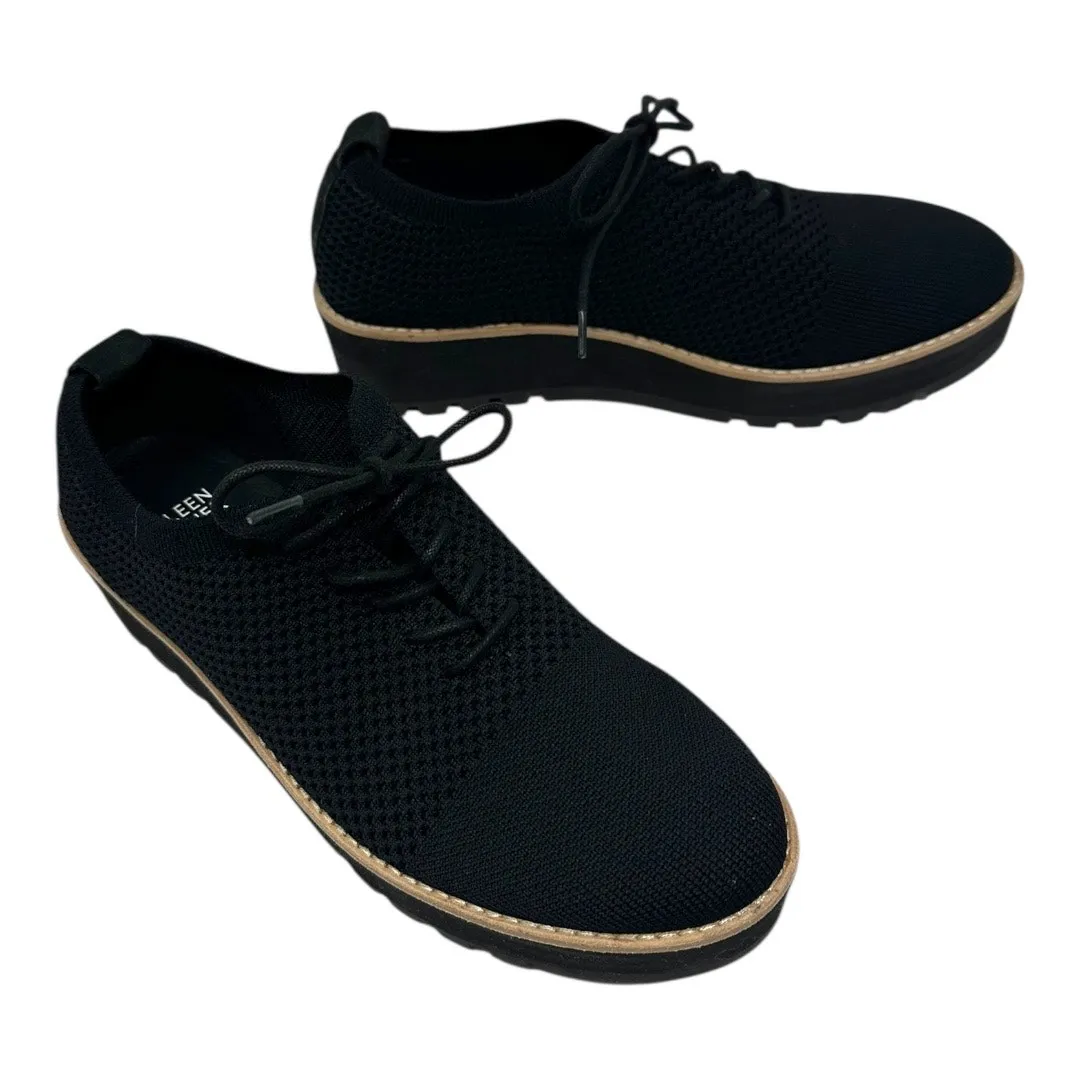 Eileen Fisher Black Knit Platform Sneakers Size 8.5 - Image 7