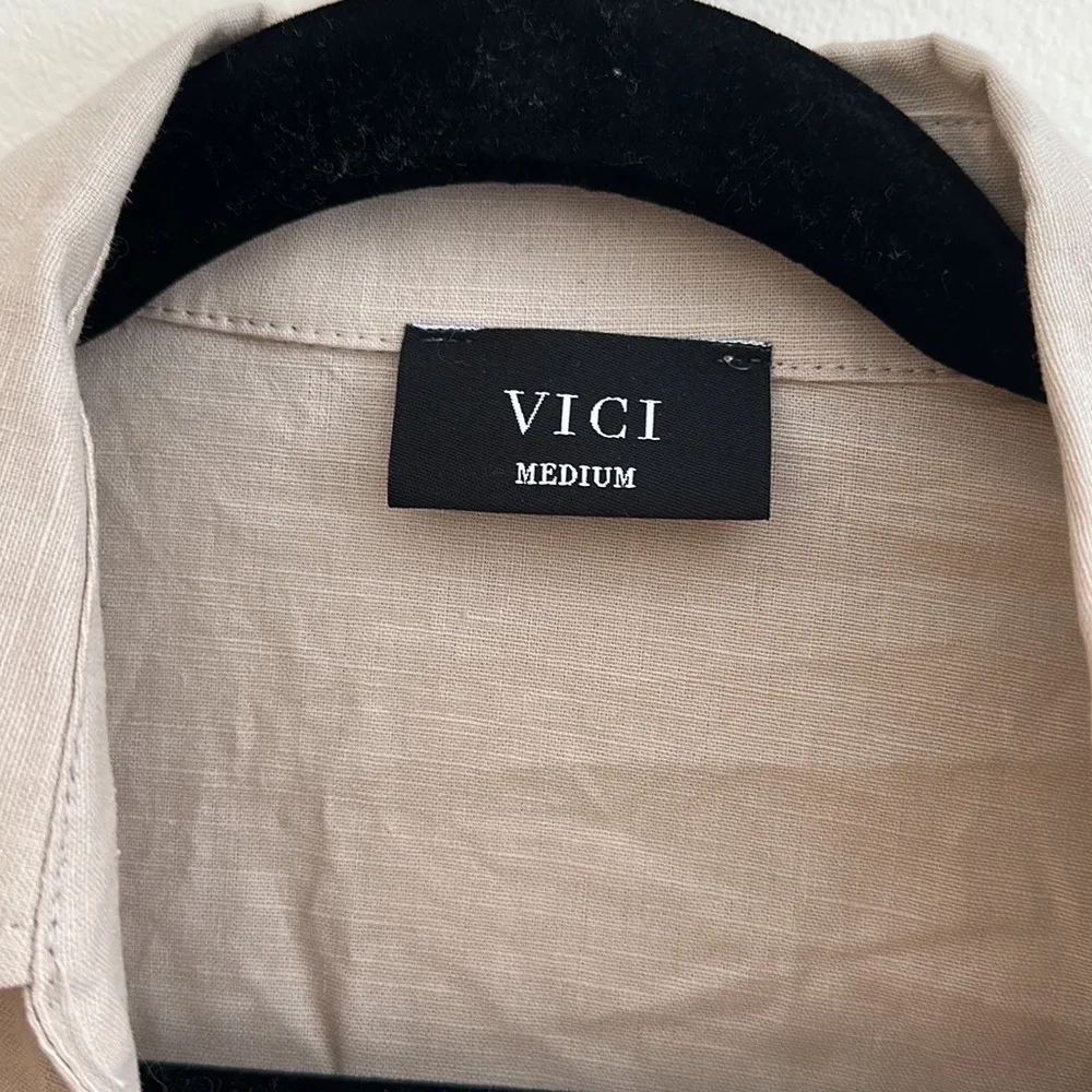VICI | Collared Tie Front Top - Image 3