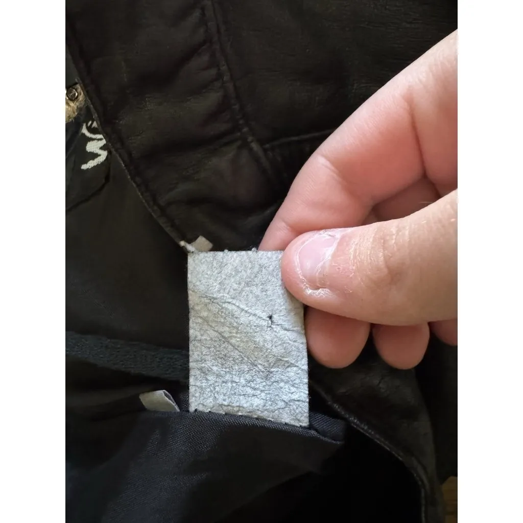 Winlit Leather Skirt Women 26" Waist Pleated Grudge Midi Pencil Moto Biker Vtg Black - Image 9