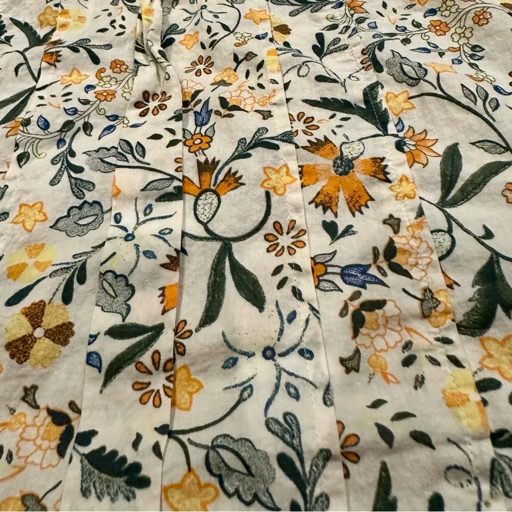 Women's Zara Basic Floral Print Crochet Boho Blouse Size Large‎ - Image 7