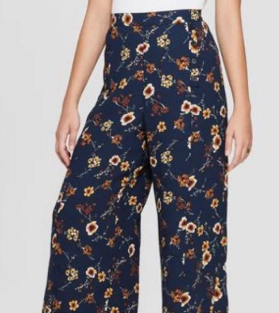 XHILARATION Boho Floral High-Rise Wide Leg Pull-On Pant Cottagecore Size S - Image 14