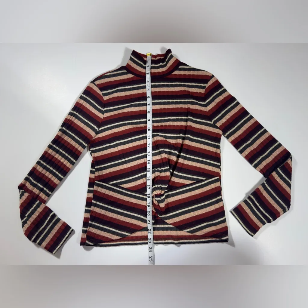 One Clothing  Multicolor Striped Turtleneck Top. 🍁🥮🍂 - Image 2