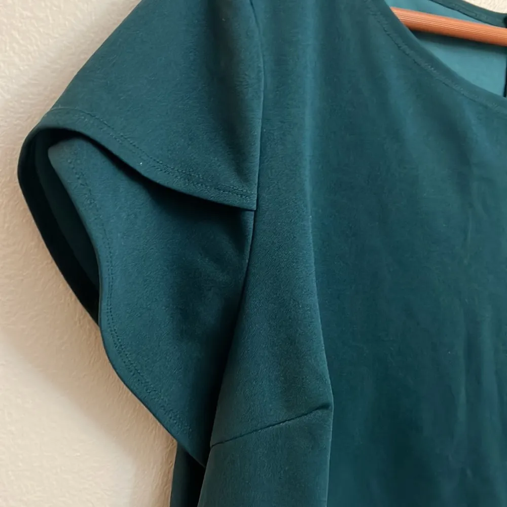 Women's Plus Size Elegant Short Cap Sleeve Stretchy Bodycon Pencil Dress - Image 7