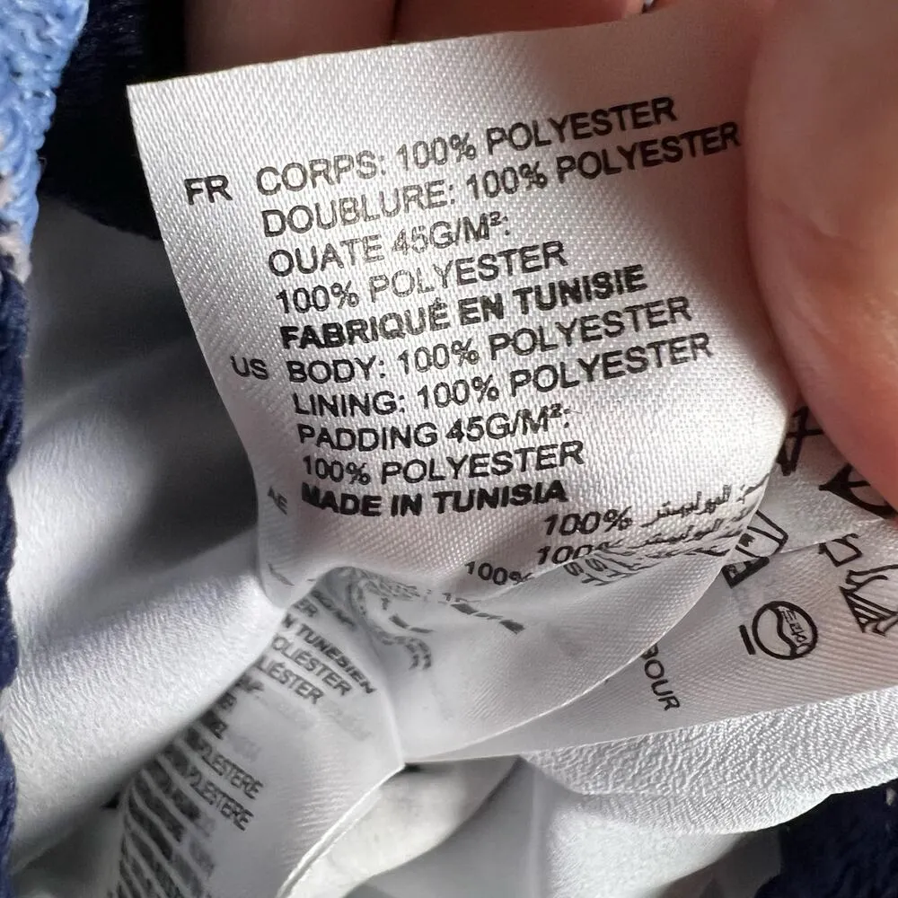 Sandro Blue Embroidered Lace Jacquard Cap Sleeve A-Line Mini Dress Size 6 - Image 14