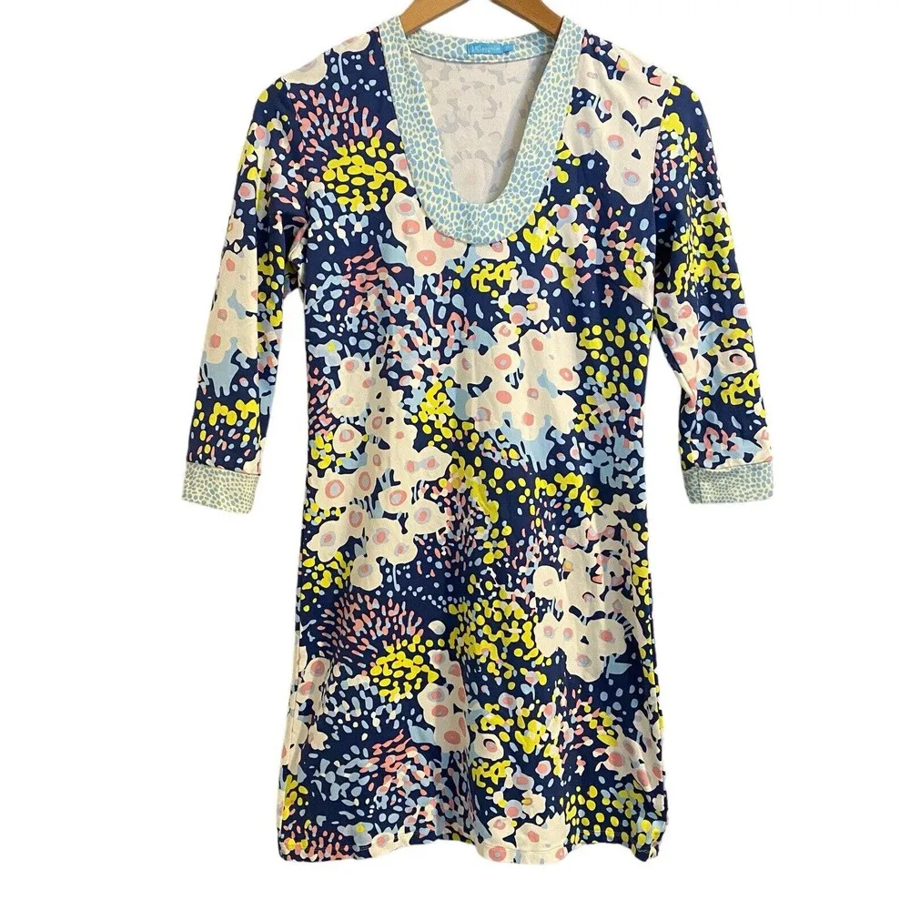 J. McLaughlin Catalina Cloth Gisel Dress Women’s XS Multicolor 3/4 Sleeve - Image 2