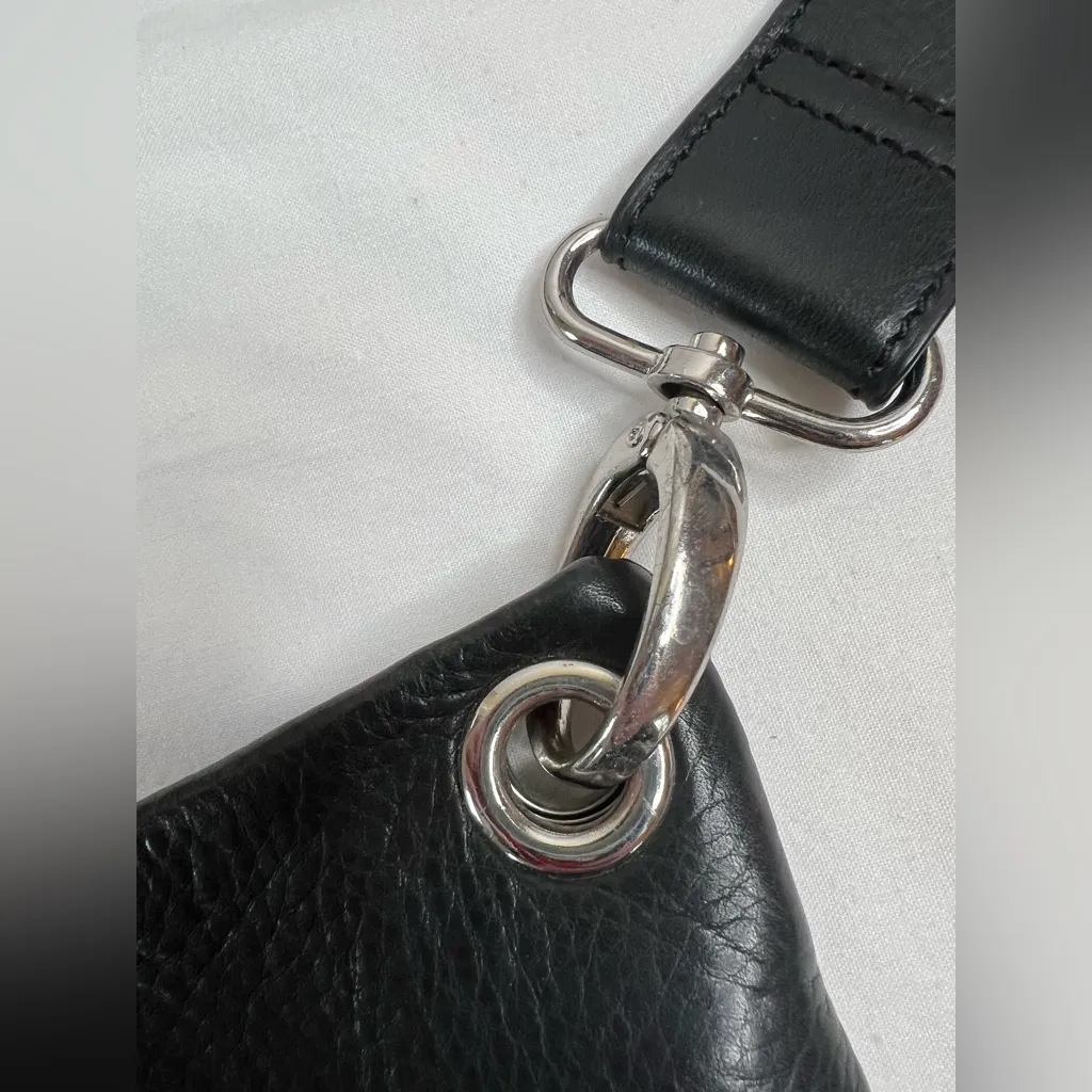 Margot Black Leather Crossbody Bag - Image 4