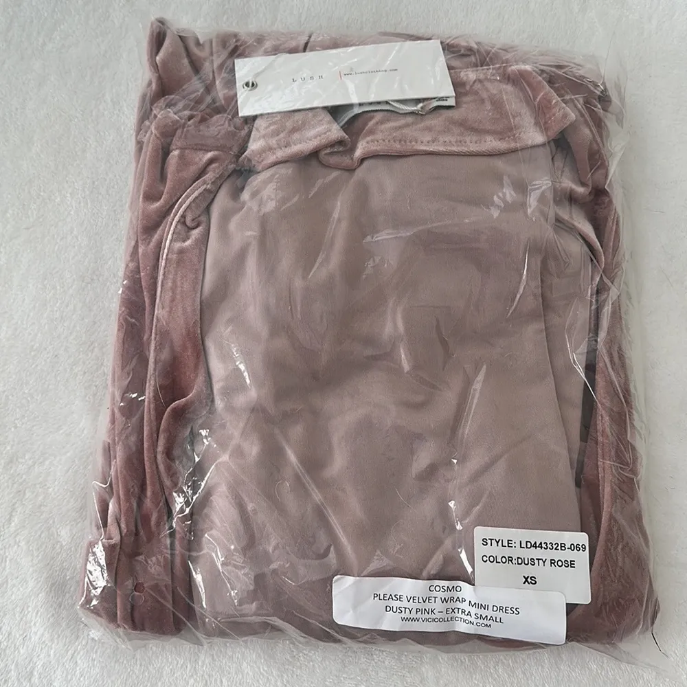 VICI | Cosmo Please Velvet Wrap Dress - Image 6