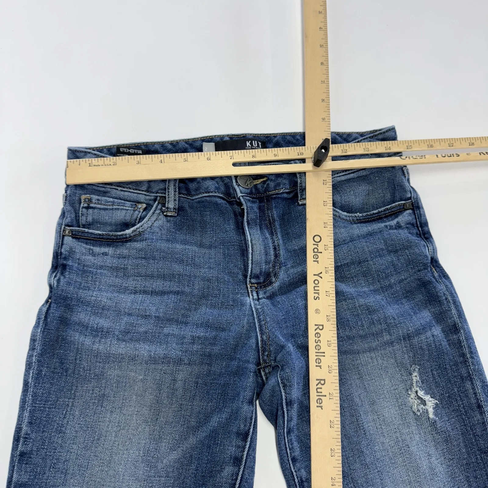 Kut From The Kloth Jeans Womens 2 Reese Ankle Straight Leg‎ Distressed Raw Hem - Image 5