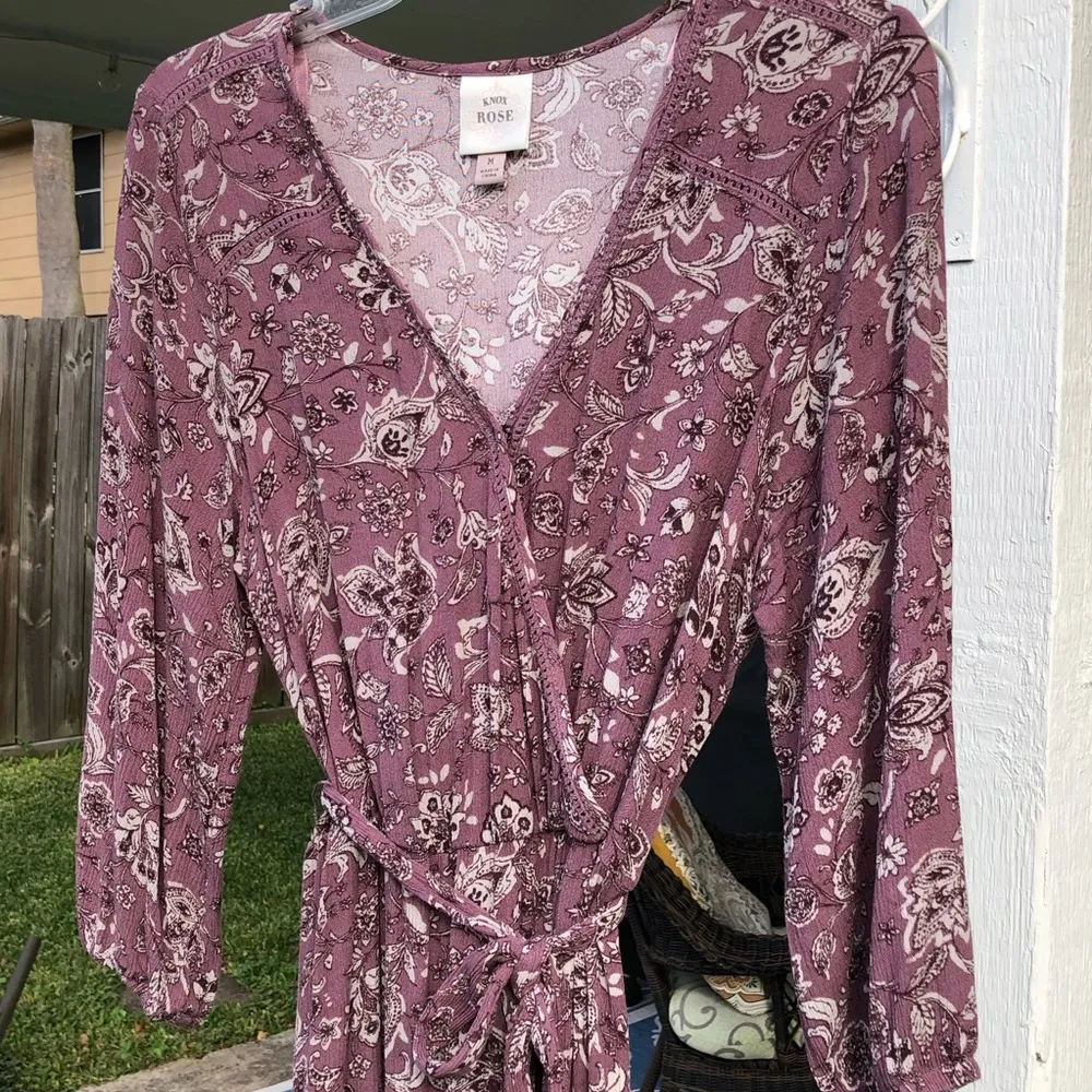 Knox Rose Floral Print Maxi/MIDI Dress Mauve size M - Image 6