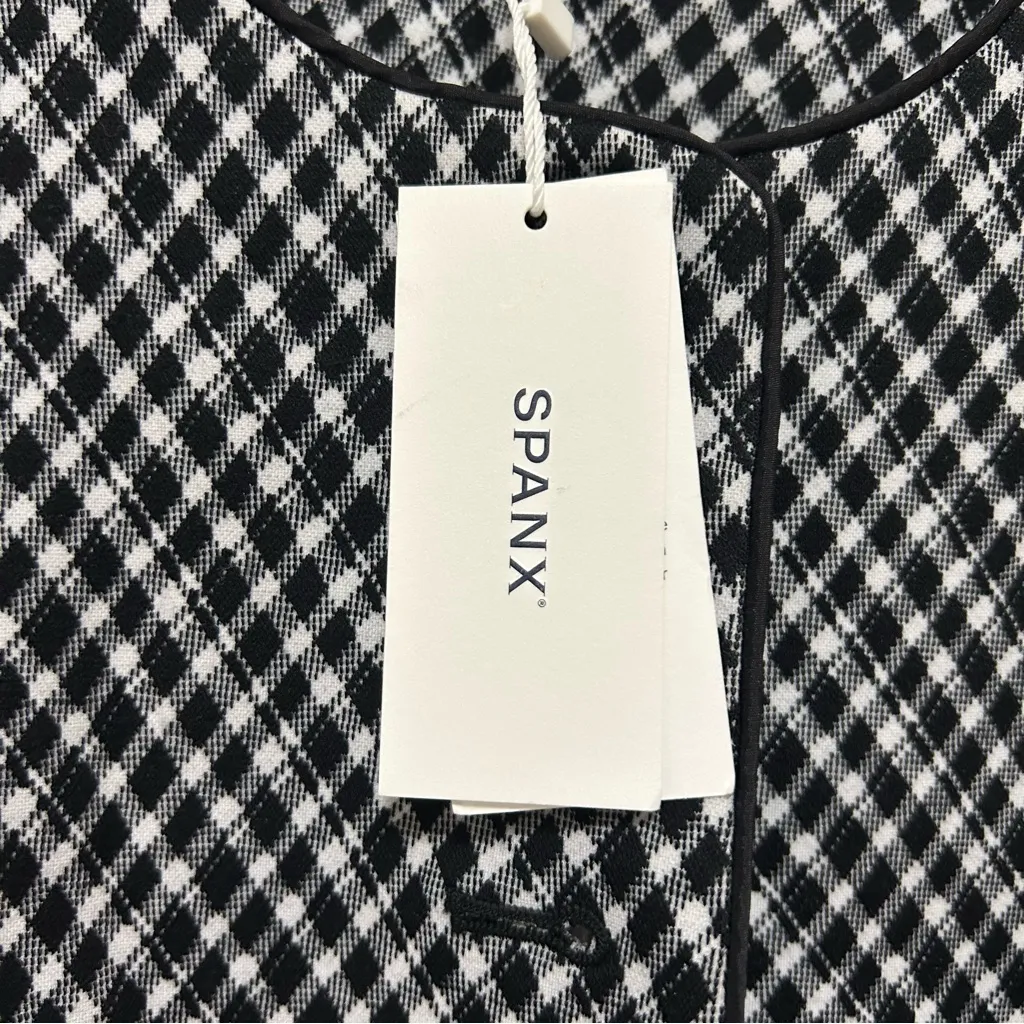 Spanx Ponte‎ Lady Jacket Plaid Jacquard Large NWT - Image 10