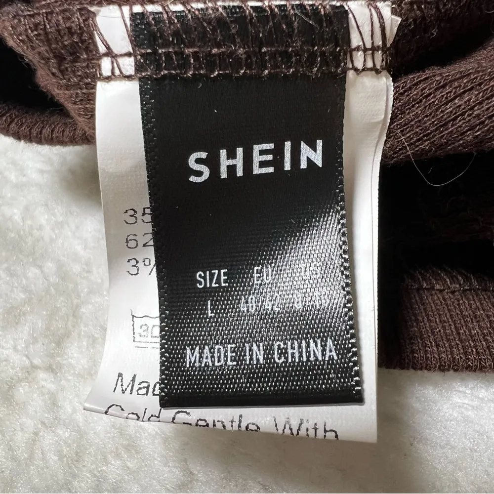 Shein Brown Knit Strapless Bandeau Top - Image 4