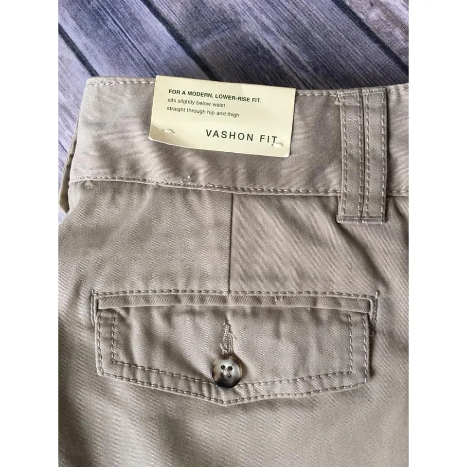 New Eddie Bauer Crop Khaki Chino Pant Y2K Wmn 12 L Capri Vashon Fit Straight Leg - Image 3