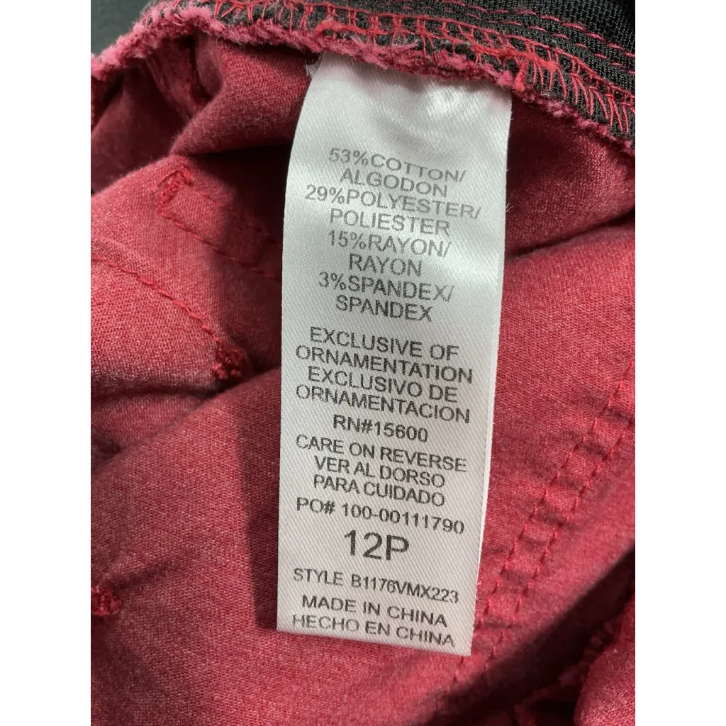 Womans Democracy Stretch Jeans 12 P Red Excellent - Image 4