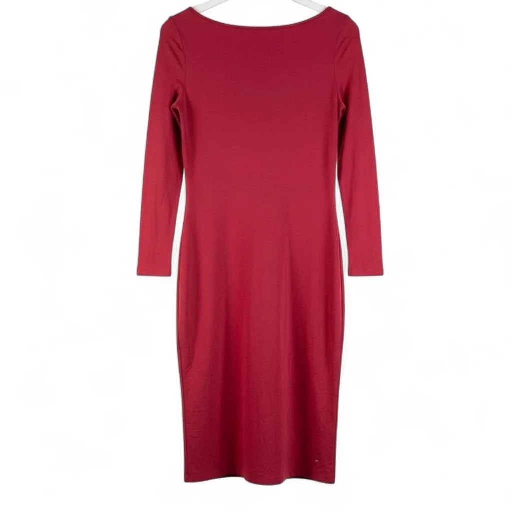 NWT Wild Fable Women's Long Sleeve Bodycon Dress Deep Red M - Image 5