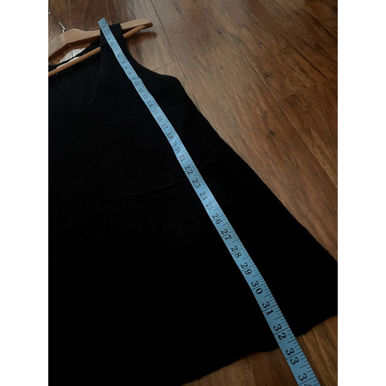 FP BEACH Free People Nikki Sweater Knit Dress Patch Pockets Black Size XS - Image 9