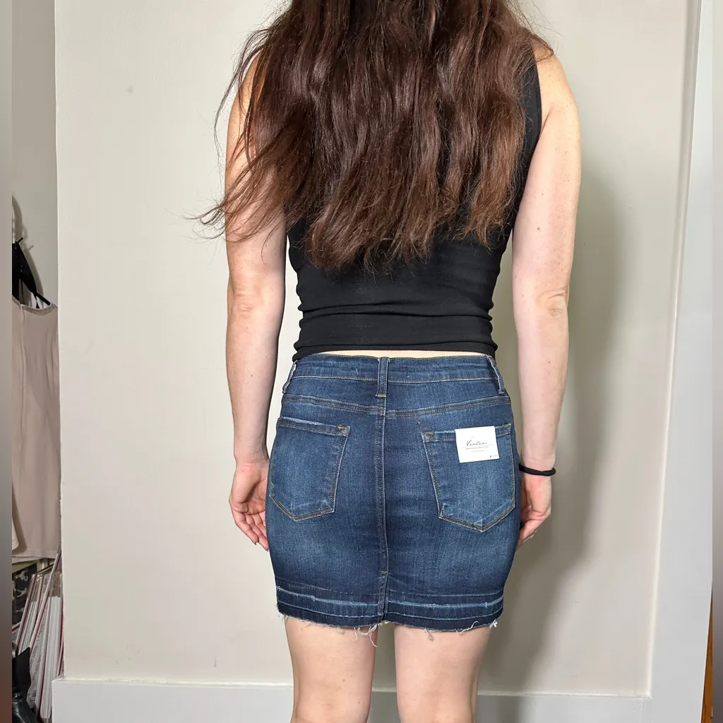 KanCan Classic Denim Mini Skirt Size 27 NWT Blue - Image 3