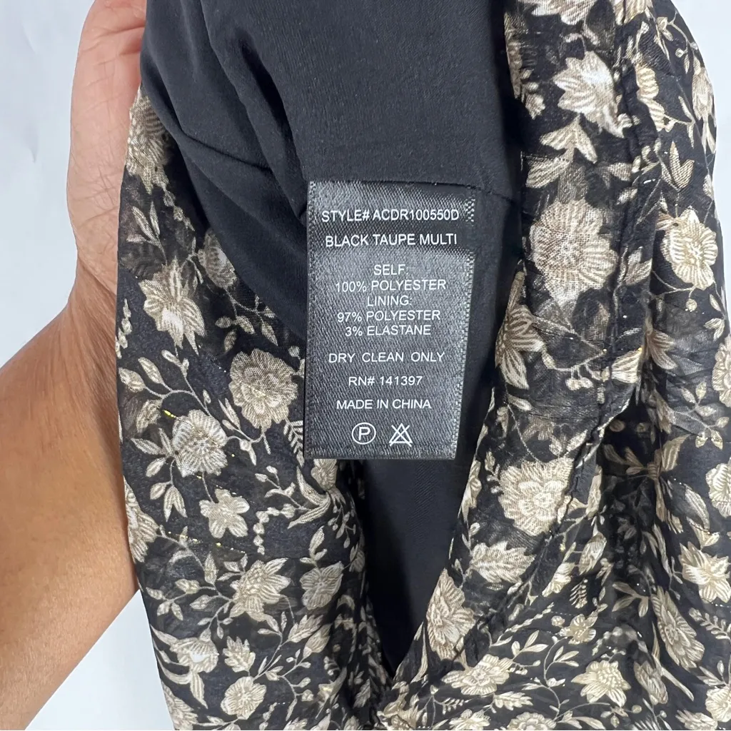 Astr Santorini Ditsy Floral One Shoulder Asymmetrical Handkerchief Midi Dress XS - Image 8