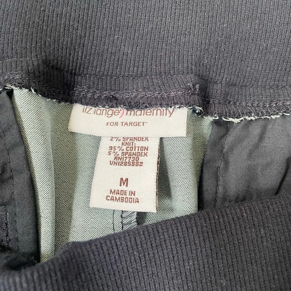 Liz Lange Maternity dark wash denim jean trousers straight leg ~ women’s size M - Image 13