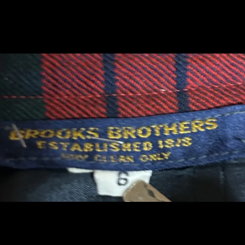 Vtg Brooks Brothers Skirt Size 6!Red Plaid Tartan Wool Scotland Preppy Academia - Image 4