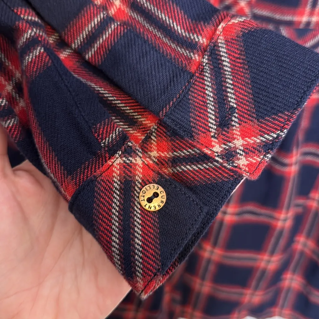 Current/Elliot Drop Waist Plaid‎ Button-Up Dress - Image 7