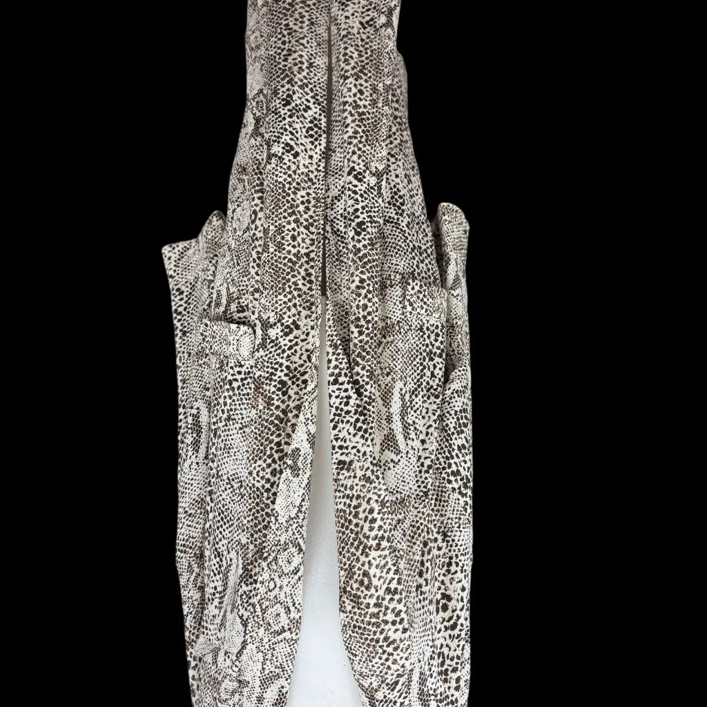 NEW Free People S Wild Nights Animal Print Long Duster cardigan Brown Cream Boho - Image 2