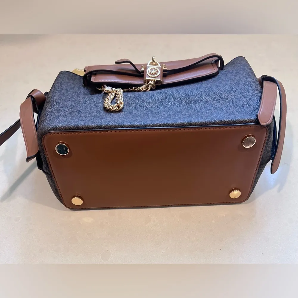 NWT MICHAEL KORS HAMILTON LEGACY‎ SM LOGO BELTED SATCHEL BROWN/ACORN Brown - Image 6