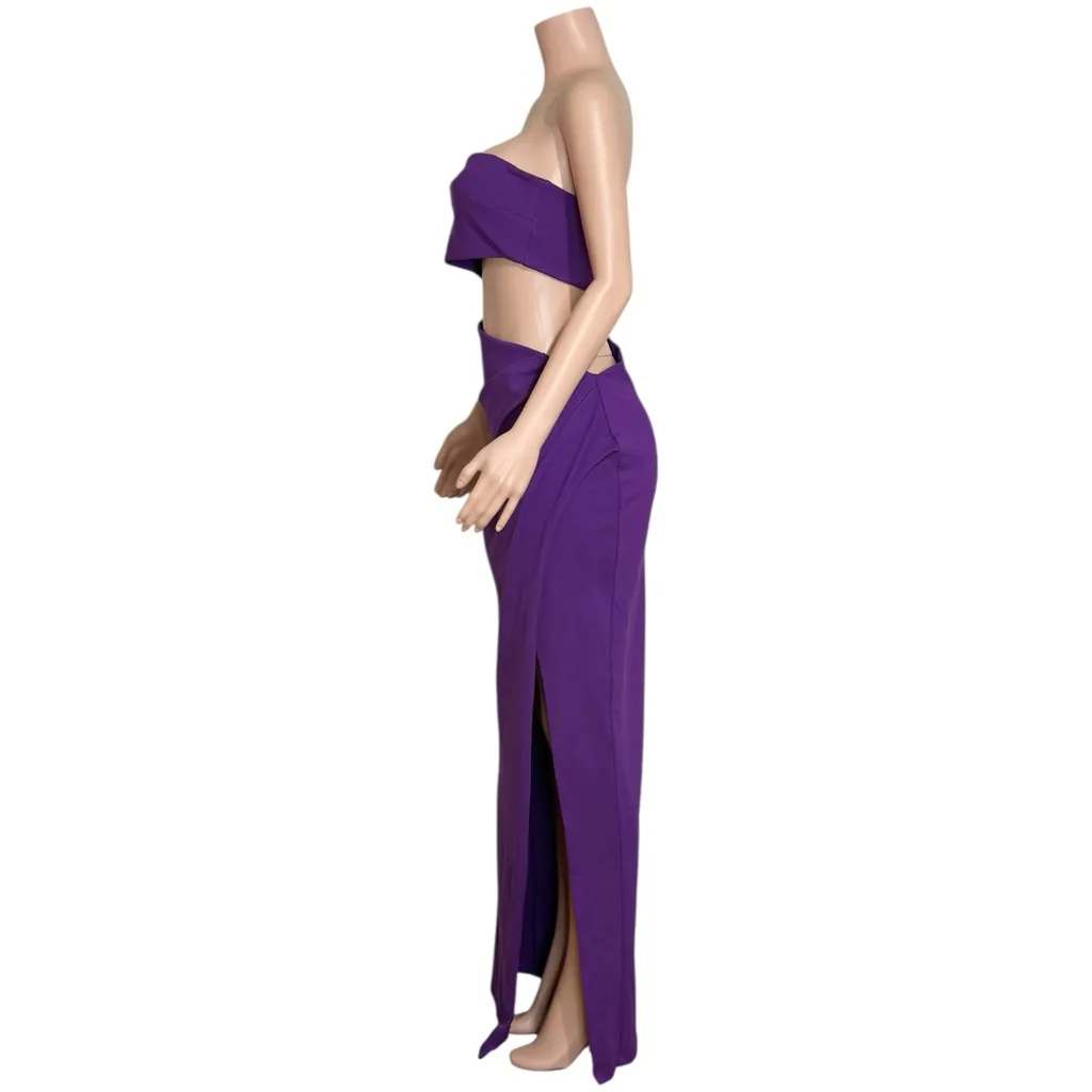 LOVERS + FRIENDS Montrose Strapless Cut-Out Maxi Dress, Purple, Large - Image 5