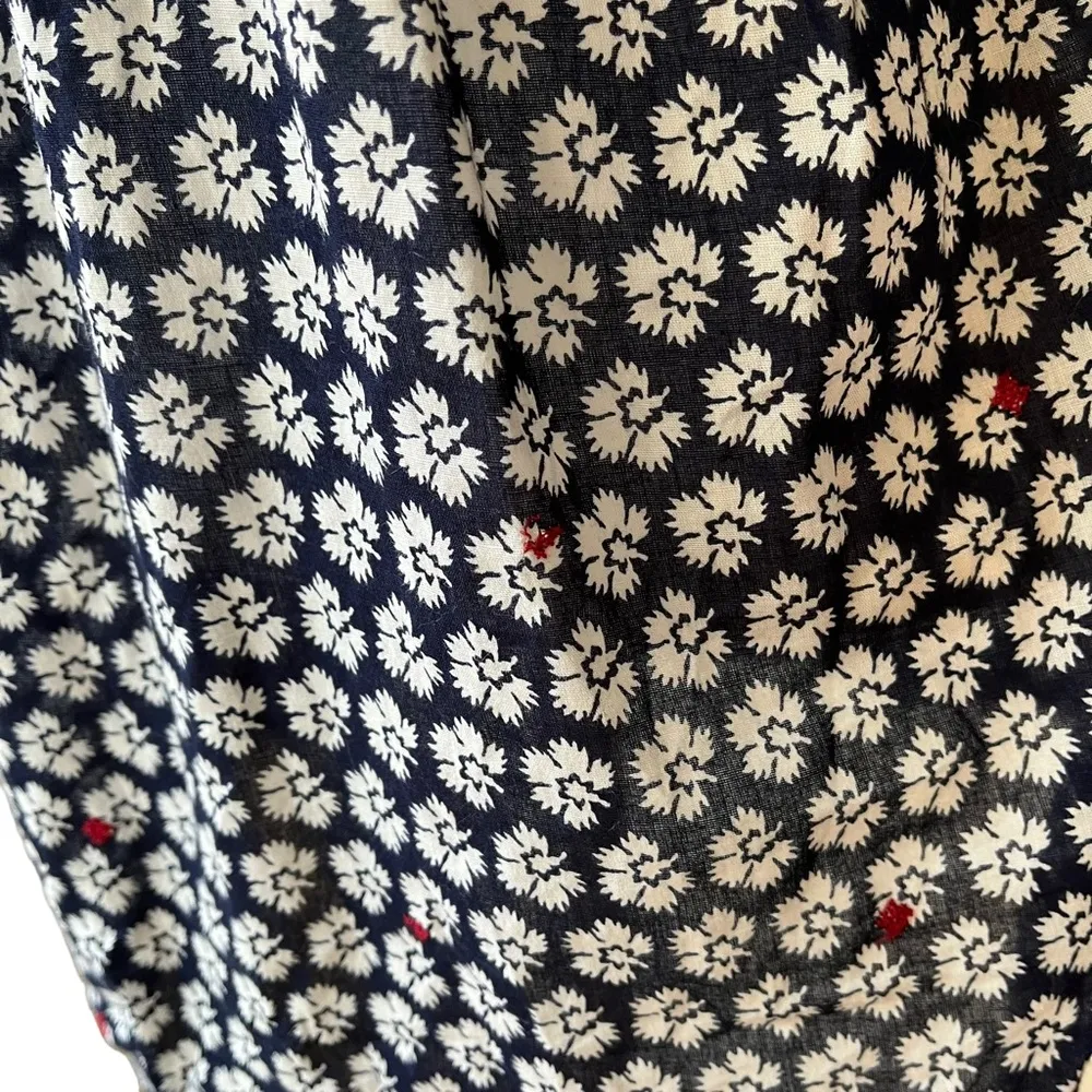 J. CREW Women’s Embroidered Tie-neck Top in Printed Indian Voile, Sz 4 - Image 12