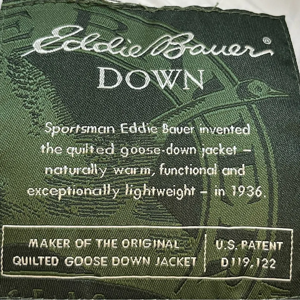 Eddie Bauer Women's Cream Ivory Puffer Vest Faux Fur Collar Large Tall Long - Image 8