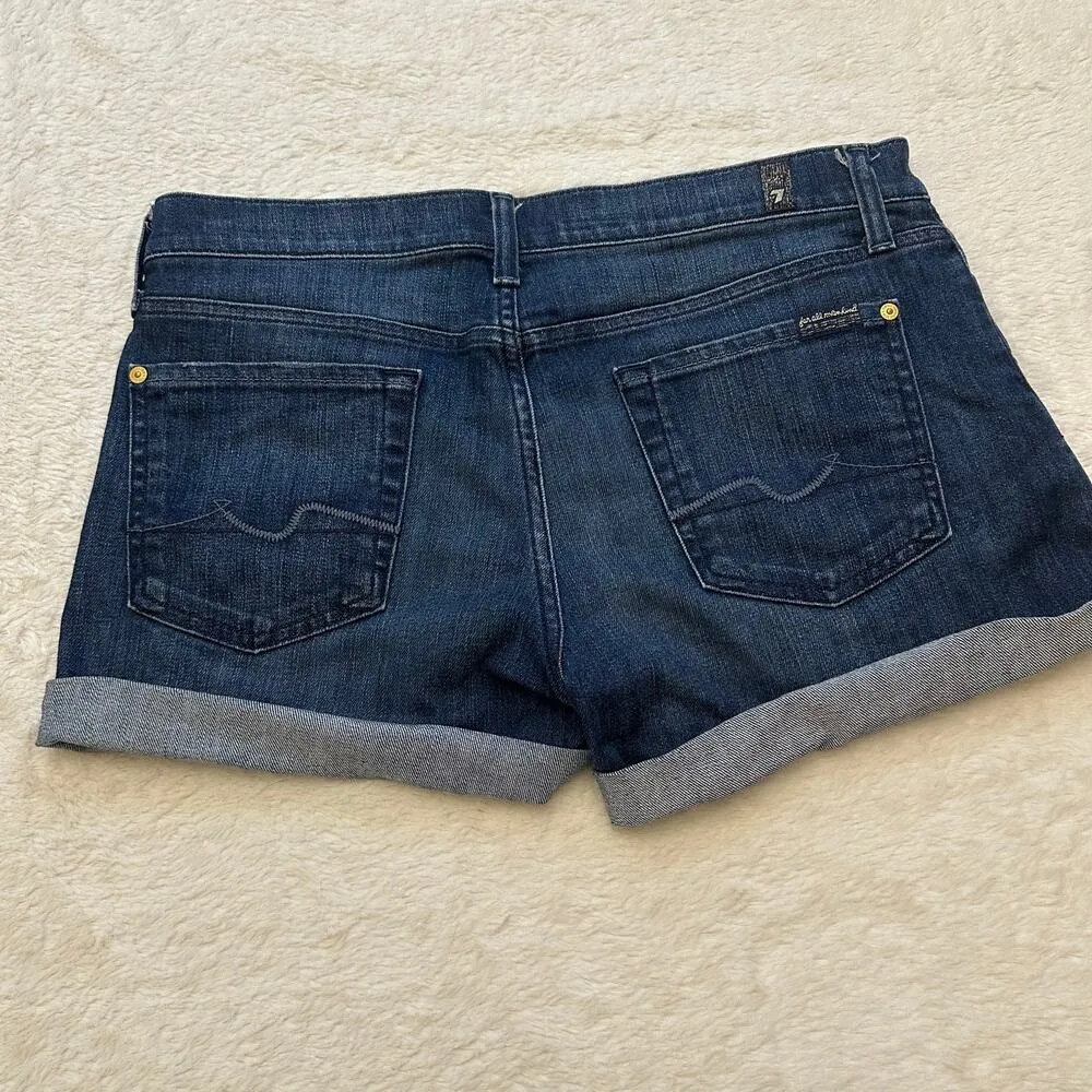 7FAMK Jean Shorts sz 29 Denim Cuffed Shorts - Image 4