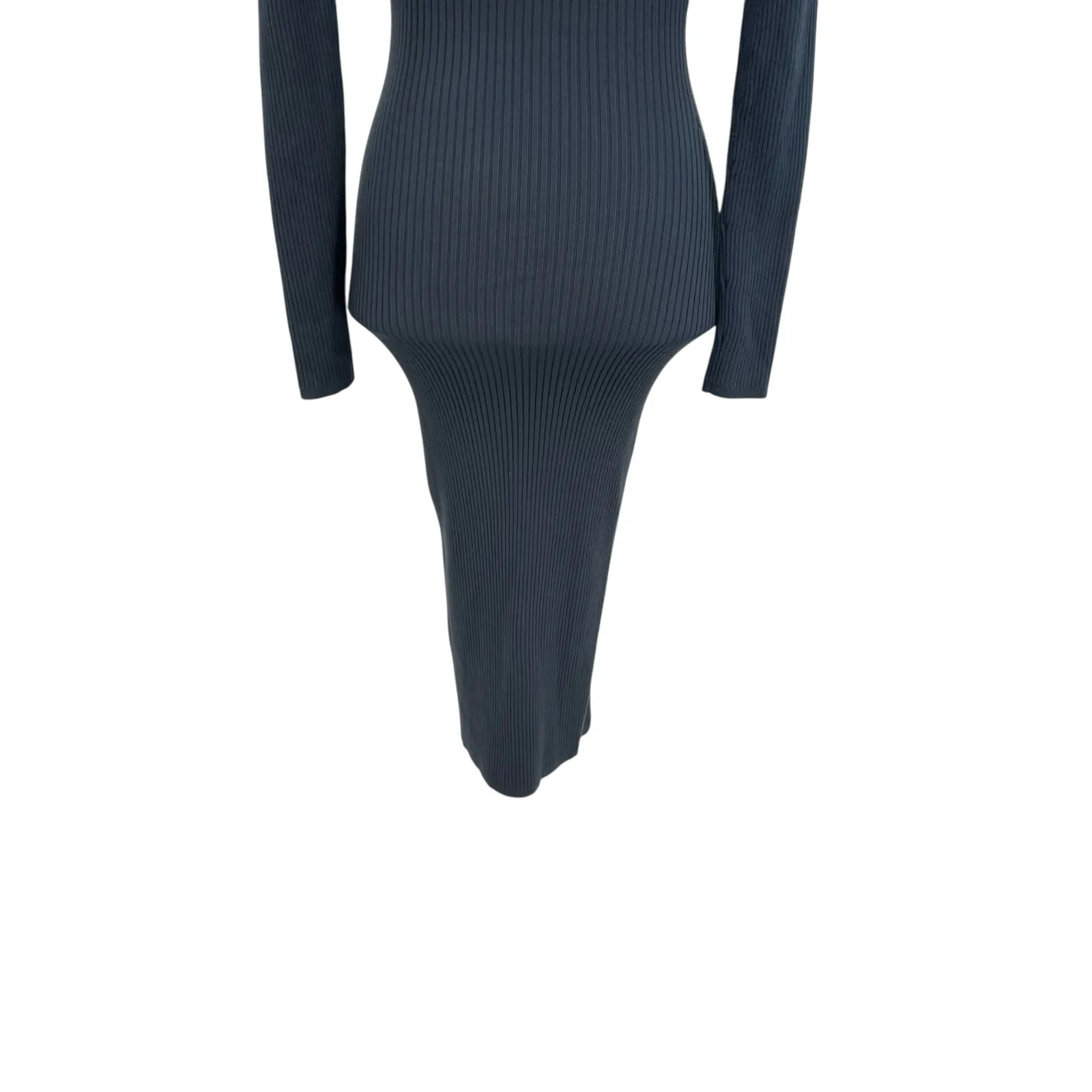 Aritzia Babaton Compose Dress Knit Sweater Cut Out Long Sleeve‎ Gray Size 2XS - Image 10