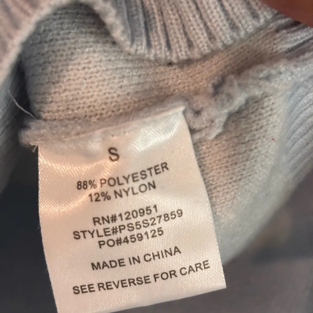 Pink Rose Soft Blue Knit Top - Image 4