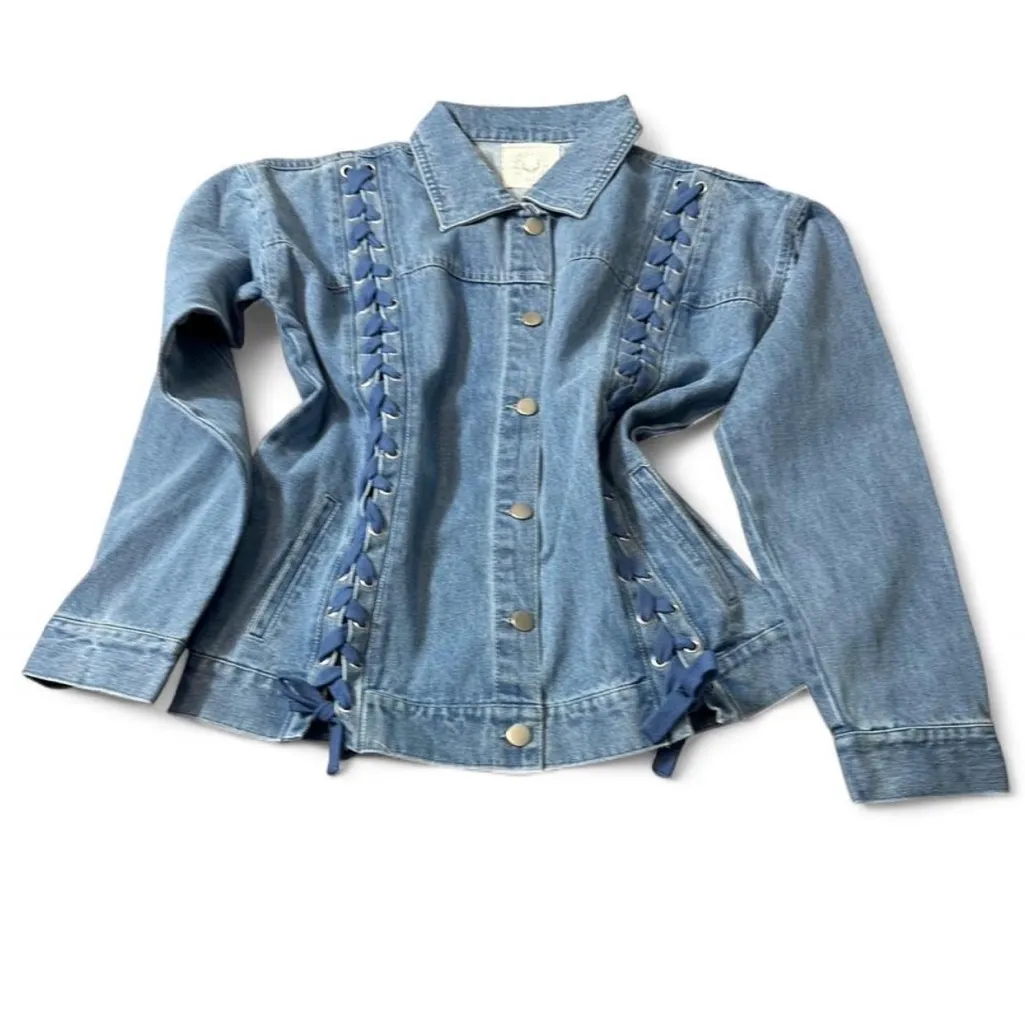 Laced‎ Light Wash Denim Jacket - Image 5