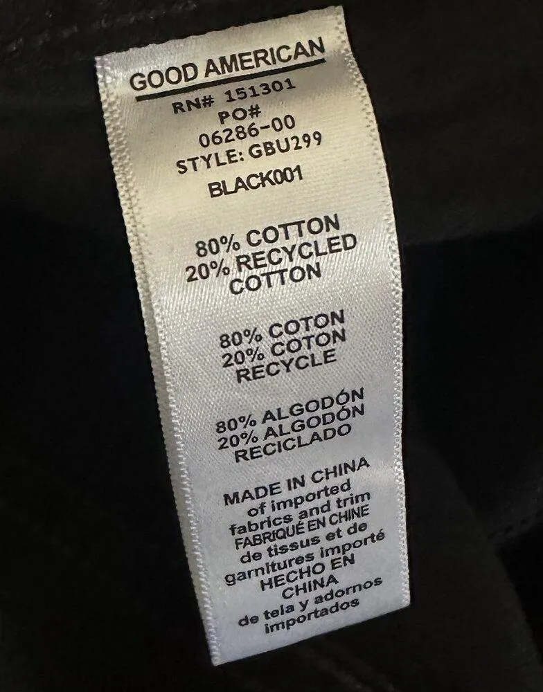 NWT Good American Cotton Uniform Relaxed Drawstring High Rise Denim 6/28 - Image 5