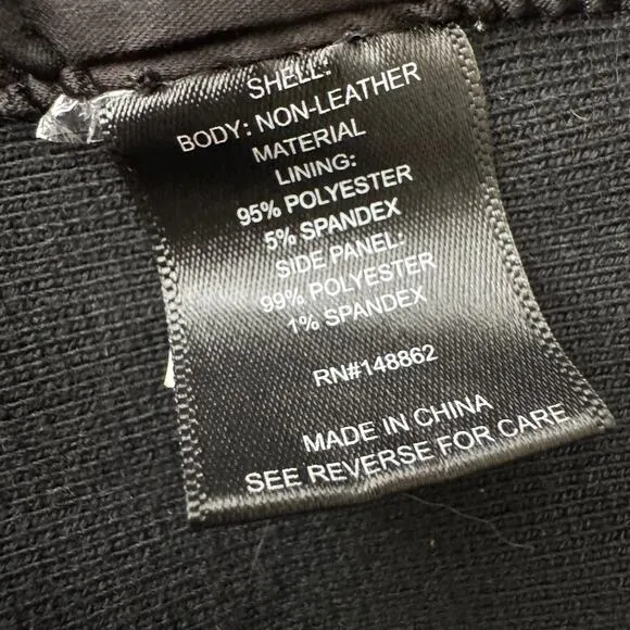 Torrid  Black‎ Faux Leather Collarless Moto Jacket Size 5X - Image 9
