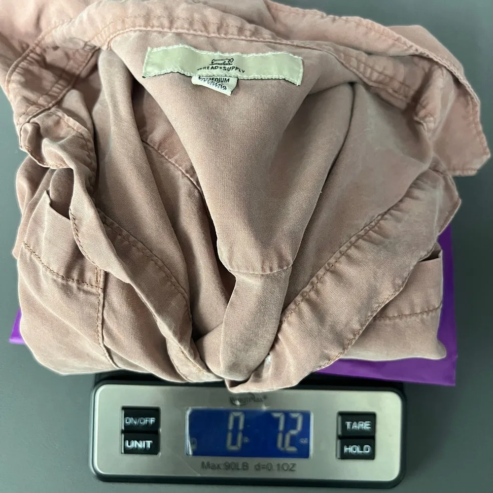 Thread & Supply 1/2 Button Long Sleeve Women's Shirt Size Medium - Image 11