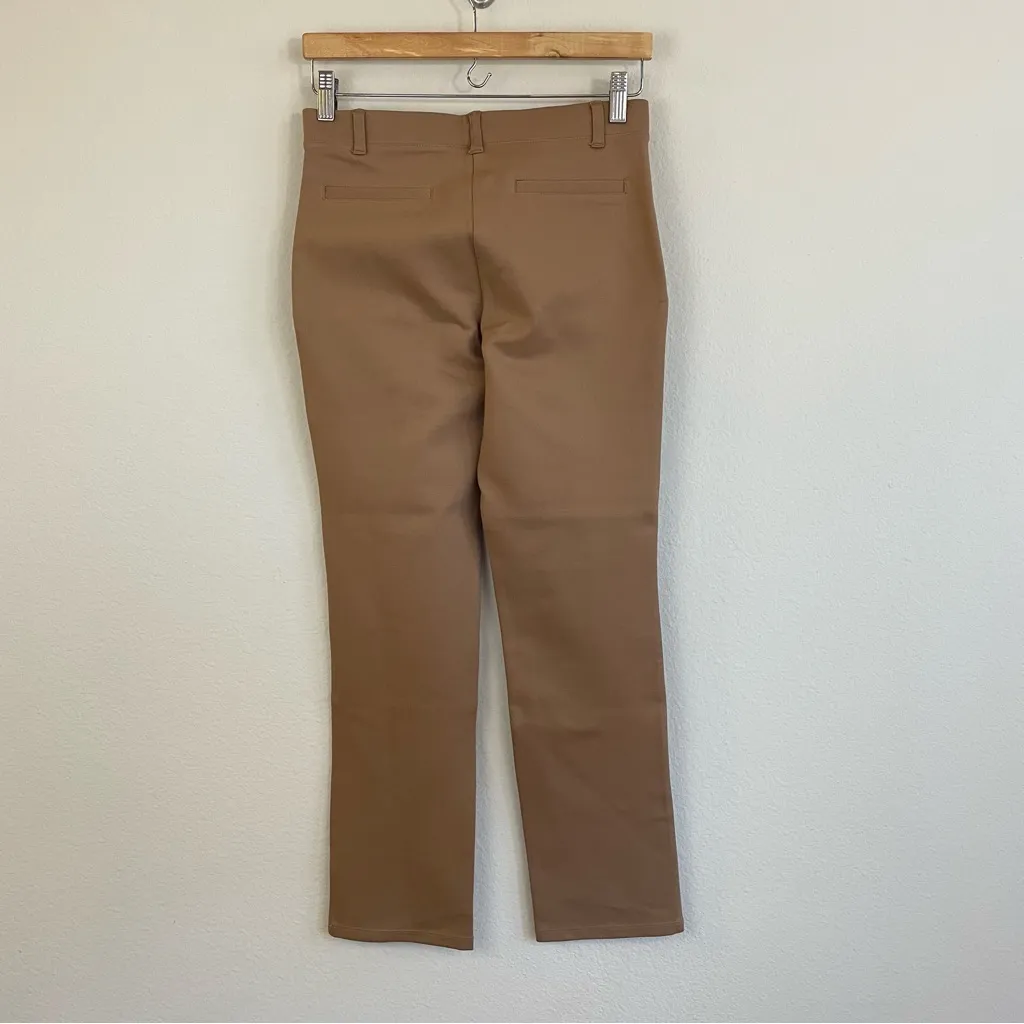 Quince Ultra-Stretch Ponte Straight Leg Pants in Roasted Pecan Size S - Image 6
