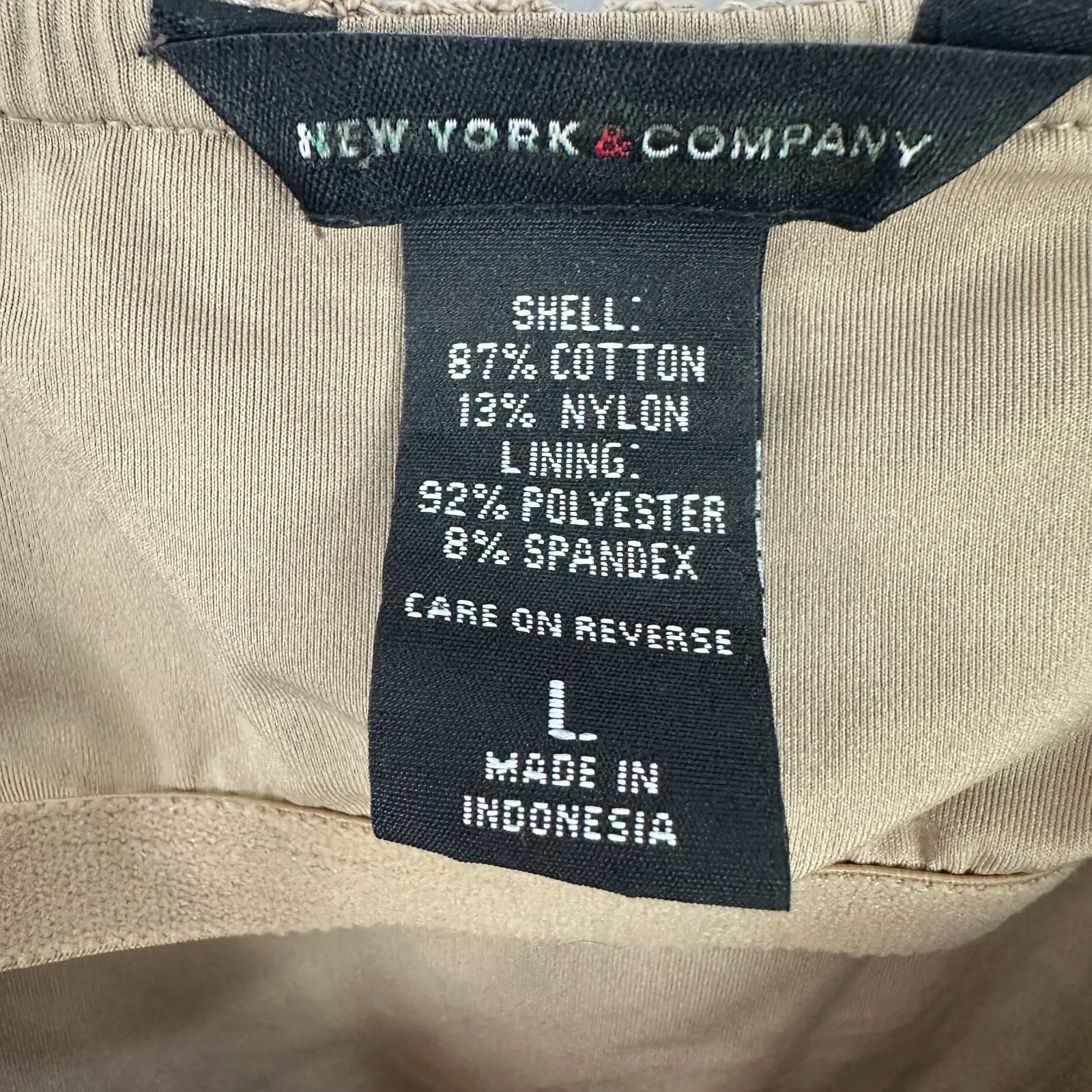 NY&C Tank Top Womens L Beige Crochet‎ Boho Cottagecore Festival Y2K Layering Tan Size L - Image 2