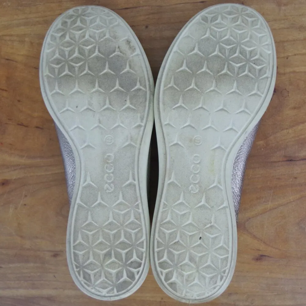 Ecco Metallic Gold Leather Active Flats Size US 9 EU 40 - Image 6