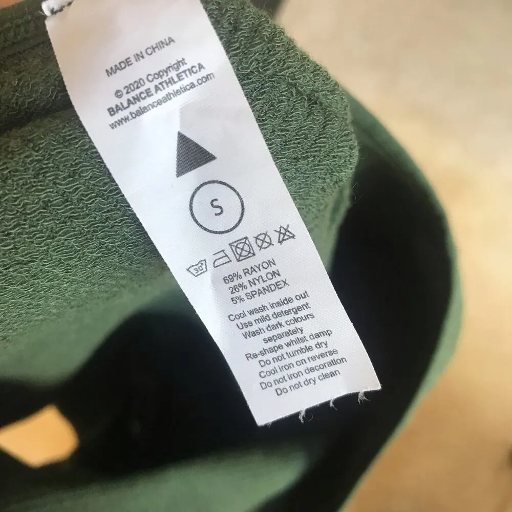 Balance Athletica Infinity Green Wrap Long Sleeve Top Thumbholes Women's Size S - Image 5